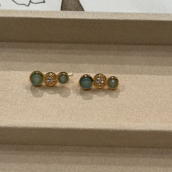 marcia moran Jewelry - Marcia Moran blue agate earrings